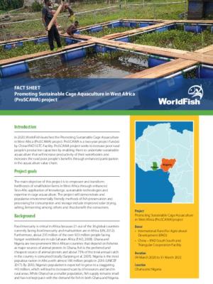 Promoting Sustainable Cage Aquaculture in West Africa (ProSCAWA) project