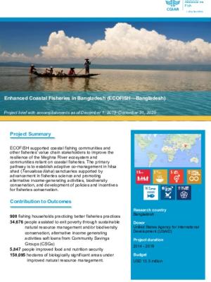 Enhanced Coastal Fisheries in Bangladesh phase 2 (EcoFish II) - Project brief (December 1, 2019–December 31, 2020)
