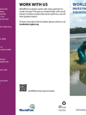 WorldFish incubator: Investing in sustainable aquaculture through SMEs