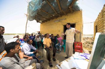 Hassan Ali Abdelrahman, a fish farmer and trainee, applied his learnings to increase his income and resilience. Photo: Heba El Begawi