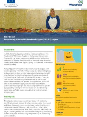 Empowering Women Fish Retailers in Egypt (EWFIRE) Project