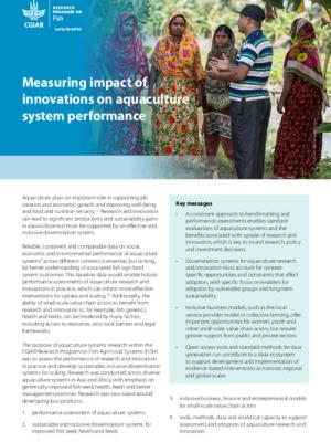 Measuring impact of innovations on aquaculture system performance