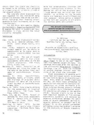 Preliminary length-based growth parameter estimates of peruvian sardine (Sardinops Sagax Sagax)