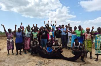 Members of the Umoja self-help group are in high spirits.
