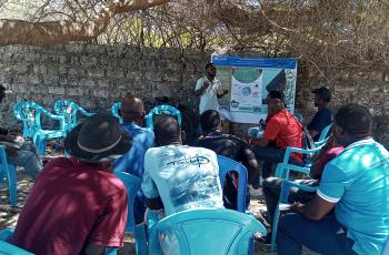 PDS sensitization at Kuruwitu BMU, Kilifi County.