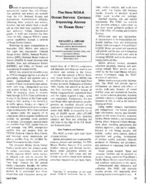 The new NOAA Ocean Service Centers: improving access to ocean data