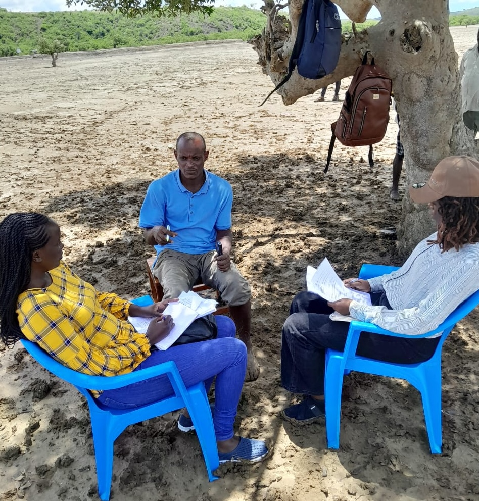 A community leader provides insights on local attitudes toward youth and women’s participation in IMTA and how community institutions can support inclusive engagement. Photo: R. Chelangat/WorldFish. 